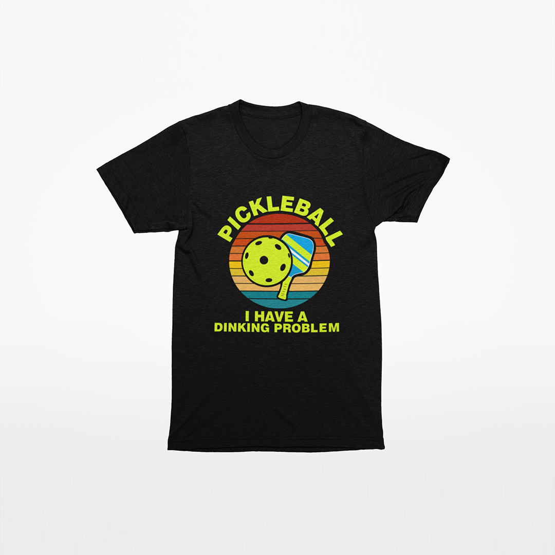 PickelBall Navy Blue Tshirt Black