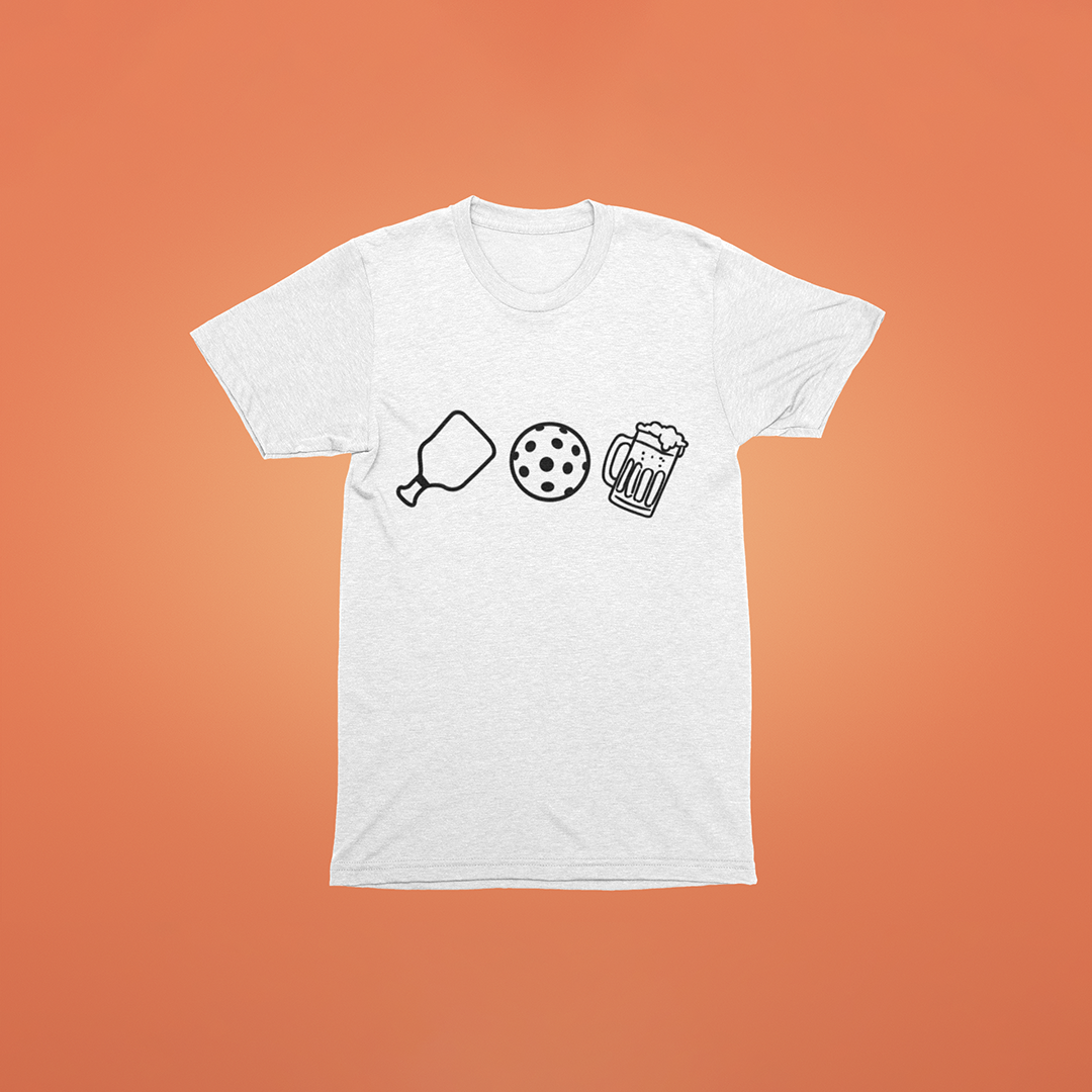 Play Eat Drink White T-Shirt
